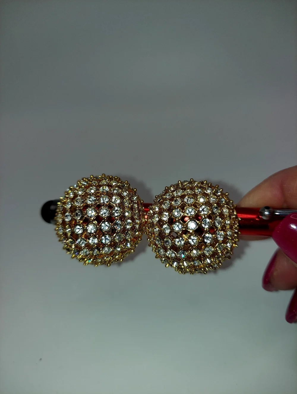 St. John Vintage 18k Gold-Plated Clip On Earrings With Austrian Rhinestones.VGVC